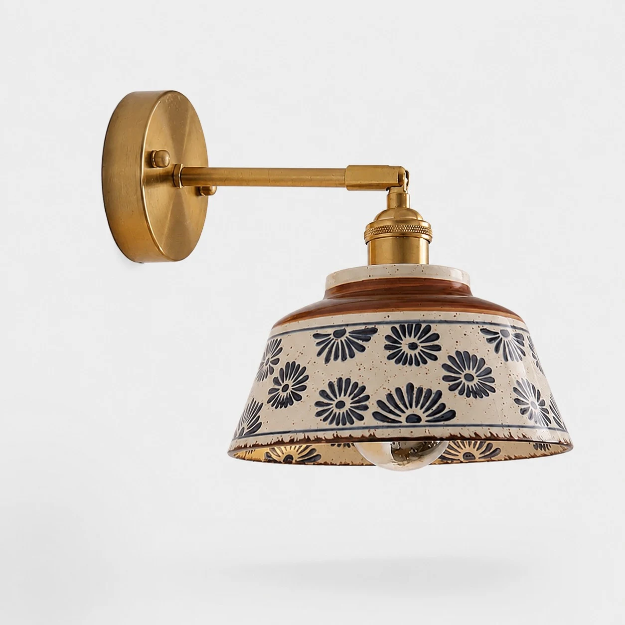 sku white background - ceramic wall sconce