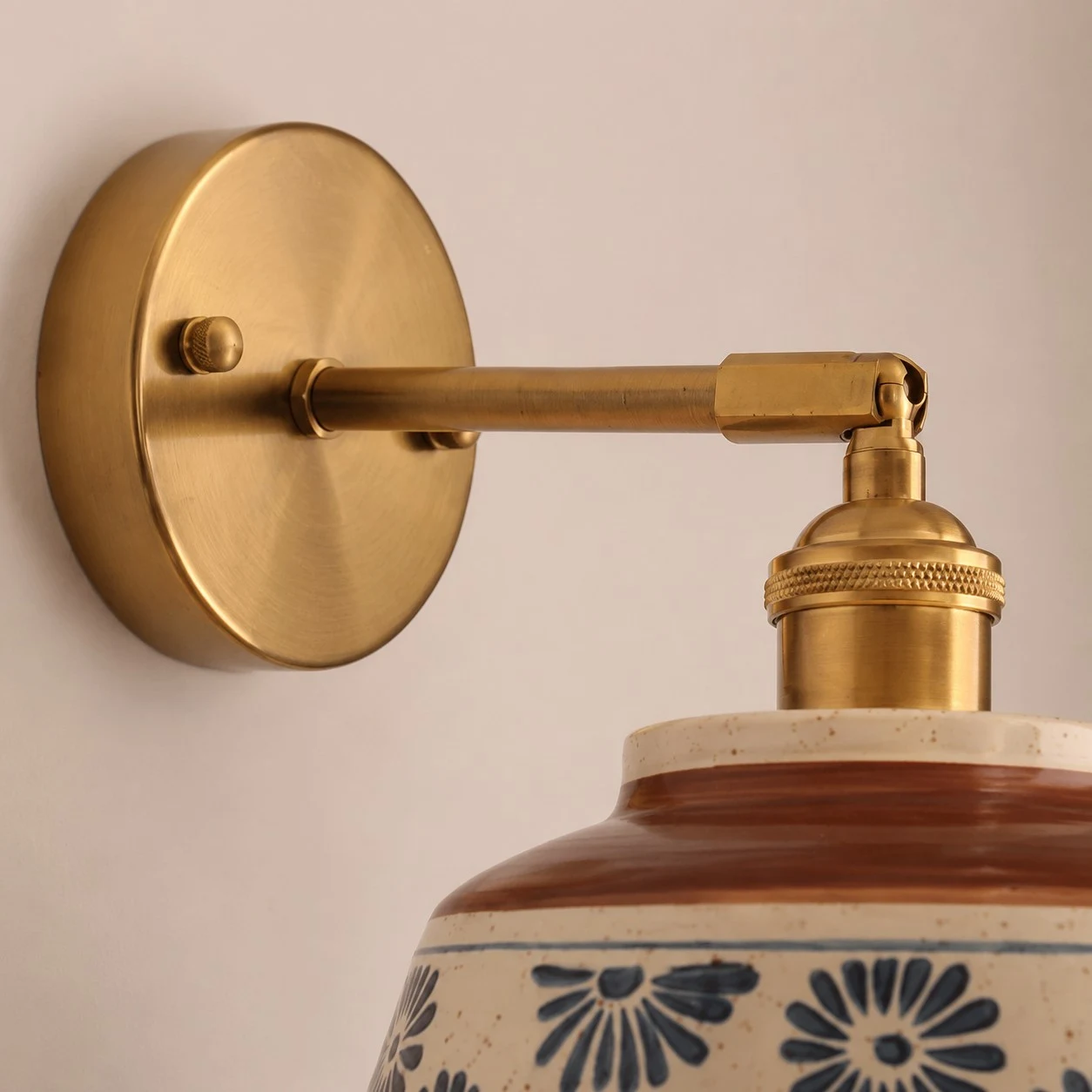 detail - brass tone wall arm